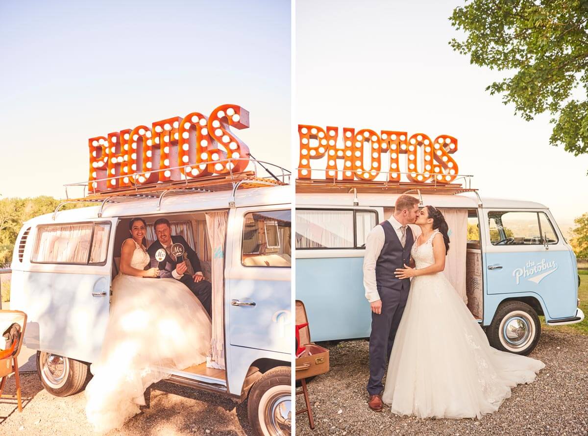 Retro Fotobus mit Hochzeitsfotograf